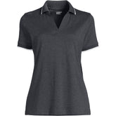 Women's Supima Short Sleeve Tipped Johnny Collar Polo Shirt