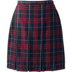 Women's Plaid Box Pleat Skirt Top of the Knee