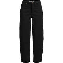 Women's Tall Denim High Rise Barrel Leg Ankle Jeans