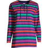 Women's Long Sleeve Heavyweight Jersey Lace Front Tunic