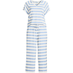 Women's Tall Cooling Pajama Set - Short Sleeve Top and Crop Pants