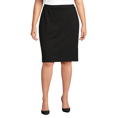Women's Plus Ponte Angled Pocket Pencil Skirt
