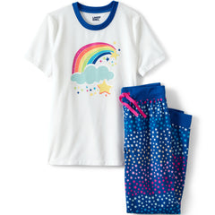 Kids Short Sleeve Top and Jogger Bottom Pajama Set