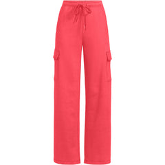 Women's Petite Serious Sweats High Rise Wide Leg Cargo Pant - Set Bottom