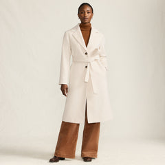Women's Petite Wool Wrap Long Coat