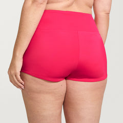Women's Plus Size Tugless High Waisted Swim Boy Shorts