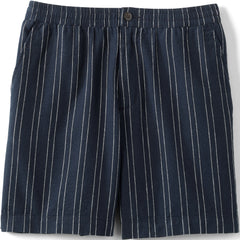 Men's 7" Linen Cotton Elastic Waist Short