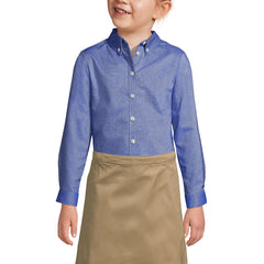 School Uniform Girls Long Sleeve Oxford Dress Shirt