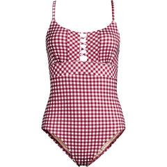Women's Lace Up One Piece Swimsuit