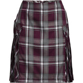 Women's Above the Knee Plaid Side Pleat Skort