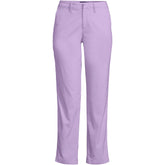 Women's Mid Rise Classic Straight Leg Chino Ankle Pants