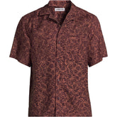 Men's Big and Tall Short Sleeve Linen Hawaiian Camp Collar Shirt