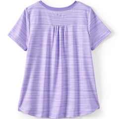 Girls Short Sleeve Active Curved Hem Tee