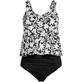 Women's Long Torso Chlorine Resistant One Piece Fauxkini Swimsuit