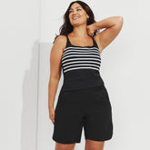 Women's Plus Size Sunshade UPF 50 9" Board Shorts with Panty
