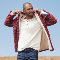 Men's Big Long Sleeve Thermal Waffle Henley
