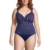 Women's Plus Size DD-Cup Sweetheart Wrap Underwire Tankini Top