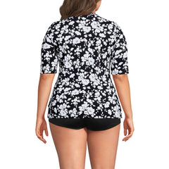 Women's Plus Size SunShade UPF 50 Elbow Sleeve Rash Guard Swim Tee