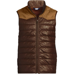 Men's Faux Leather Western Insulated Vest
