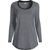 Women's Long Sleeve Power Performance Scoop Neck Curved Hem Tunic Tee