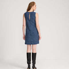 Women's Washable Tweed Sleeveless Above the Knee Dress