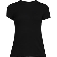 Women's Drapey Rib Fitted Short Sleeve Mini T-Shirt