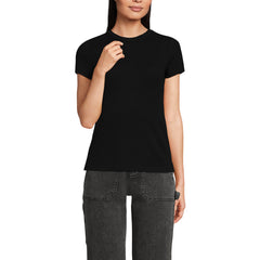 Women's Drapey Rib Fitted Short Sleeve Mini T-Shirt