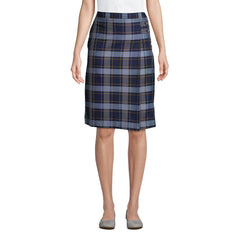 Women's Plaid A-line Skirt Below the Knee