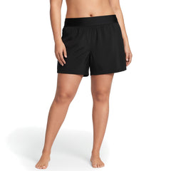 Women's Plus Size SunShade UPF 50 5" Board Shorts with Panty