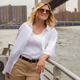 Women's No Iron Poplin Extra Long Tunic