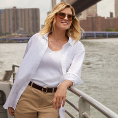 Women's No Iron Poplin Extra Long Tunic
