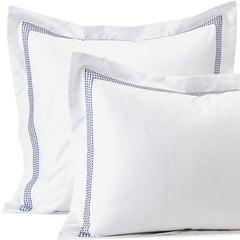 400 Thread Count Premium Supima Cotton No Iron Sateen Embroidered Pillow Sham