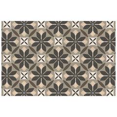 Matterly Skid Resistant Floral Mosaic Floor Mat