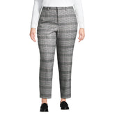 Women's Plus Size High Rise Brushed Flannel Tapered Ankle Pants
