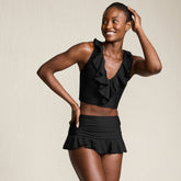 Women's Ruffle Midwaist Skirted Bikini Bottoms