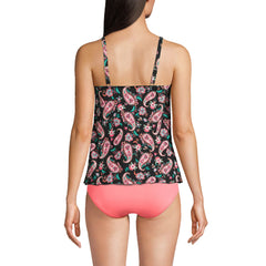Women's DDD-Cup Chlorine Resistant Tulip Hem Tankini Swimsuit Top