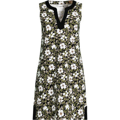 Women's Tall Size Cotton Jersey Notch Neck Dress