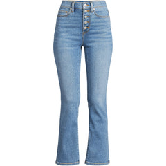 Women's Recover High Rise Button Front Kick Flare Crop Jeans
