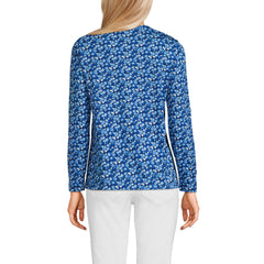 Petite Supima Cotton Long Sleeve V-Neck T-Shirt