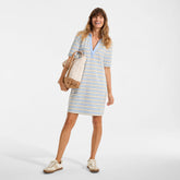 Women's Petite Starfish Elbow Sleeve Polo Dress
