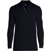School Uniform Men's Long Sleeve Interlock Polo Shirt