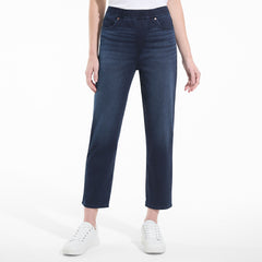 Women's Tall Starfish High Rise Knit Denim Straight Crop Jeans