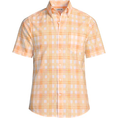 Men's Big Traditional Fit Short Sleeve Madras Shirt
