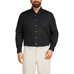 School Uniform Men's Big Long Sleeve Buttondown No Iron Broadcloth Shirt
