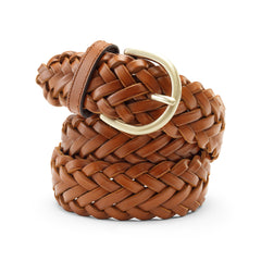 Women's Leather Braided Belt