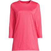 Women's Petite 3/4 Sleeve Cotton Supima Tunic