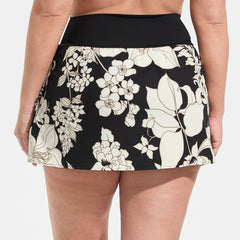 Women's Plus Size Pinchless Mini Swim Skort