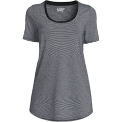 Women's Short Sleeve Power Performance Scoop Neck Curved Hem Tunic Tee