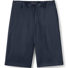 School Uniform Men's Long Plain Front Blend Chino Shorts