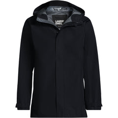 Men's Tall Waterproof Hooded Packable Rain Jacket
